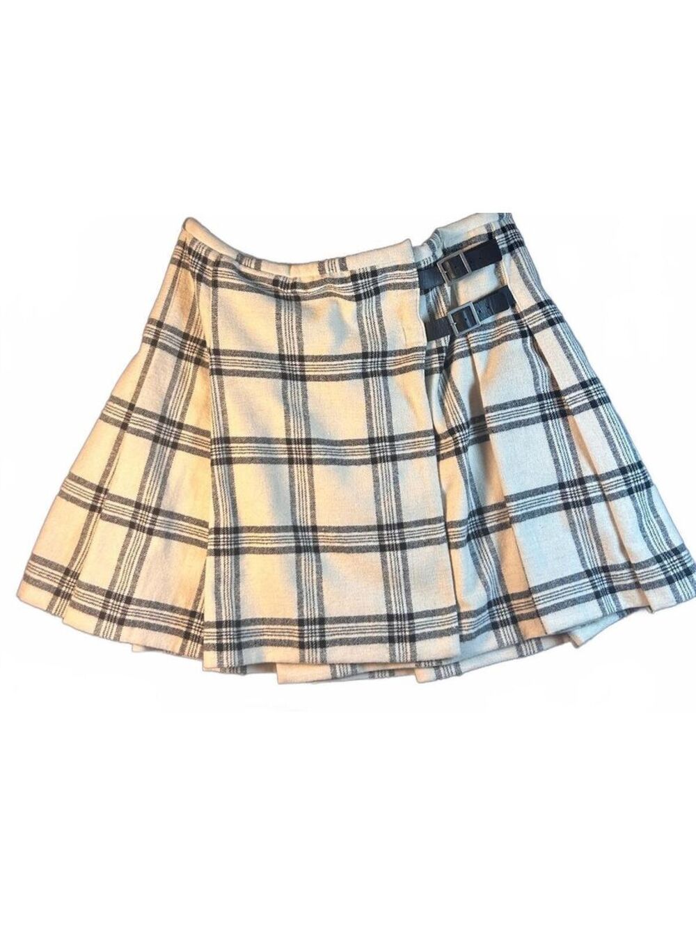 Banana Republic Wool Plaid wrap mini skirt Kilt Fall 2008 Size 2 Vintage